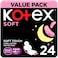 Kotex Soft Night Sanitary Pads, 24 Pads