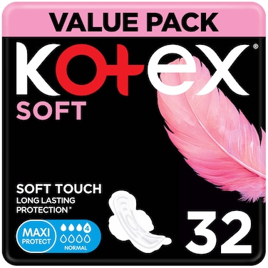 Kotex Soft Normal Sanitary Pads, 32 Pads