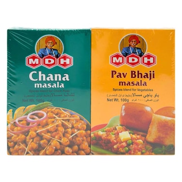 MDH Chana Masala &amp; Pav Bhaji Masala 100g, Pack of 2