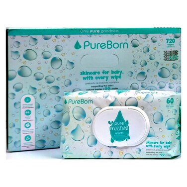 PureBorn Pure Moisture Wipes, 720 Wipes