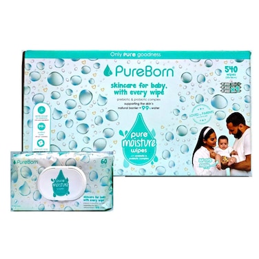 PureBorn Pure Moisture Wipes, 540 Wipes