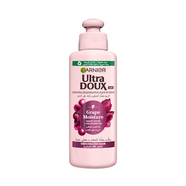 Garnier Ultra Doux Grape Moisture Hydrating Regenerative Leave-in Cream for Dehydrated Hair , 200ml