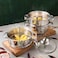 Vinod 3 Tier Steamer with Glass Lid, 28cm