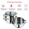 Vinod 3 Tier Steamer with Glass Lid, 28cm