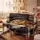 Cuisine Art Stainless Steel Roll Top Chafing Dish 9 L without Window (1/1 GN) - Rectangular Silver Buffet Food Warmer for Hotels, Ramadan Iftar, Weddings, Catering &amp; Festive Hosting