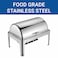 Cuisine Art Stainless Steel Roll Top Chafing Dish 9 L without Window (1/1 GN) - Rectangular Silver Buffet Food Warmer for Hotels, Ramadan Iftar, Weddings, Catering &amp; Festive Hosting