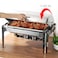 Cuisine Art Stainless Steel Roll Top Chafing Dish 9 L without Window (1/1 GN) - Rectangular Silver Buffet Food Warmer for Hotels, Ramadan Iftar, Weddings, Catering &amp; Festive Hosting