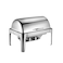 Cuisine Art Stainless Steel Roll Top Chafing Dish 9 L without Window (1/1 GN) - Rectangular Silver Buffet Food Warmer for Hotels, Ramadan Iftar, Weddings, Catering &amp; Festive Hosting