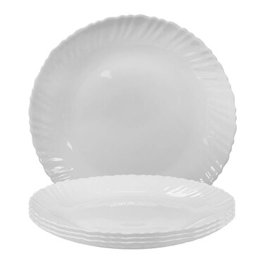 RK White Opal Dinner Plate Set, 10.5cm, 4 PCS