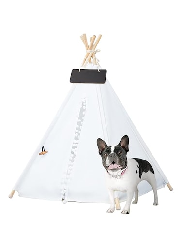 Beauenty Portable Pet Tents and Cushion, Pet House,Warm Soft Sleeping Bag Bed pet A fence, Washable Teepee Tent, Used for Puppy cat House (c2)