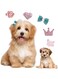 DOOKOO 5 Pcs Dog Hair Clips, Pet Hair Bows Barrettes Crown Hair Pins, Handmade Cute Patterns Dog Grooming Hair Accessories for Pet Cat Dog