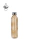 Glass Water Bottle With Painting Brown/Silver