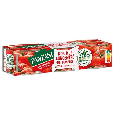بانزاني معجون طماطم المركز المزدوج، 70 غرام، عبوة من 3 قطع