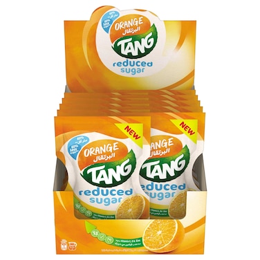 Tang Orange Flavoured Drinking Powder Reduced Sugar, 80g Pack of 10