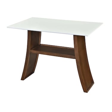 أوريليا طاولة بار  من الخشب الصلب - لون الجوز/البيج