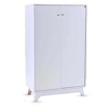 جاز خزانة أحذية ببابين - أبيض - تسع لـ 21 زوجًا