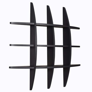 ليكسينغتون غلوب رف 10.7×75×75 سم - بلاستيك PVC أسود