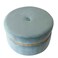 Ayyan Velvet Fabric Pouf-Green/Golden-60x60x35 cm