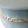 Ayyan Velvet Fabric Pouf-Green/Golden-60x60x35 cm