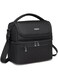 VASCHY Lunch Bag, Insulated Lunch Box Leak-proof Cooler Bag in Dual Compartment Lunch Tote for Men, Women, 14 Cans (Black)