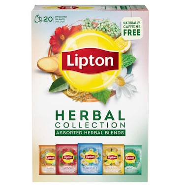 Lipton Assorted Herbal Blend Collection Tea Bags 1.6g, Pack of 20