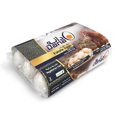 Dana Folate Enriched White Eggs, 15 PCS