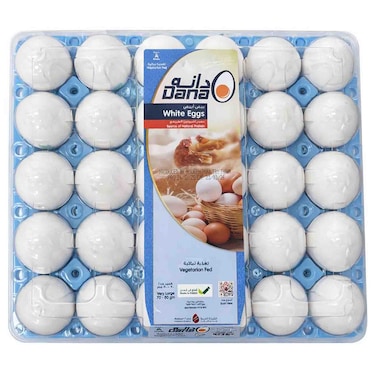 Dana White Extra Large Eggs, 30 PCS