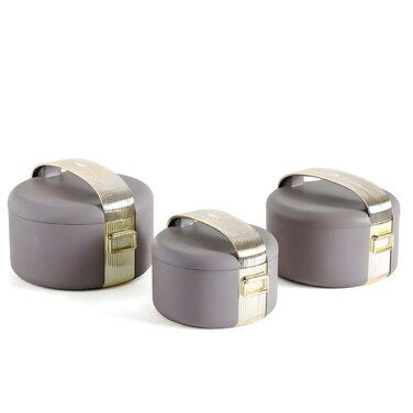 Regalia Hotpot Set, 3 PCS, 1000ml, 1500ml, 2000ml, Grey