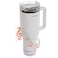 Porodo HydroTunes Bluetooth Speaker Tumbler, 1.2L, White