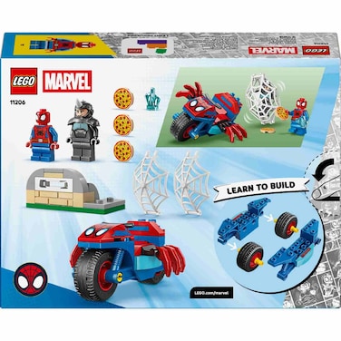 LEGO Marvel Spidey And His Amazing Friends Spidey on his Motorcycle vs. Rhino 11206