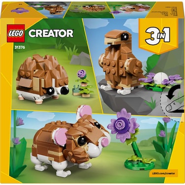 LEGO Creator 3 in 1 Cute Hamster with a Flower Toy 31376