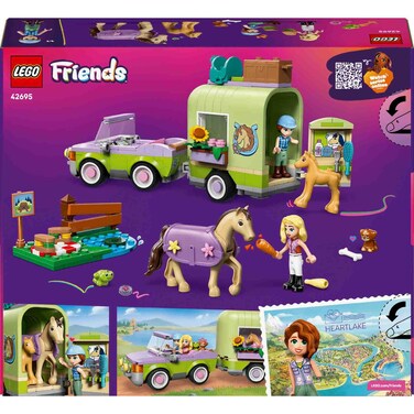 LEGO Friends Horse &amp; Baby Foal Trailer Toy Set 42695