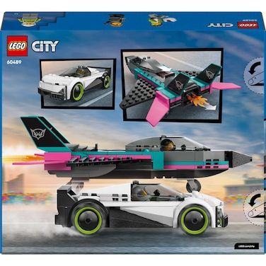 LEGO City Jet vs. Car &ndash; Toy Cars and Jet Toy Playset - 60489