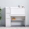 Elisha Study Desk With 3 Door storage- White