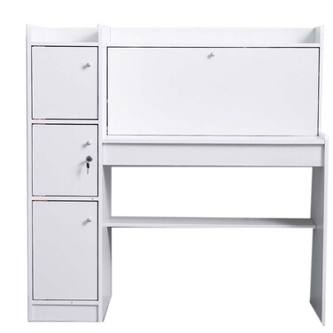 Elisha Study Desk With 3 Door storage- White