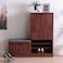 Alegra 2 Door Shoe Rack with Seating - Oak - 23 Pairs