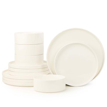 Cuisine Art Ada Premium Stoneware Dinner Set, 12 PCS