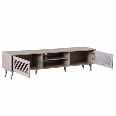 وحدة تلفزيون جاكس - حتى 75 بوصة - خشب البلوط سونوما