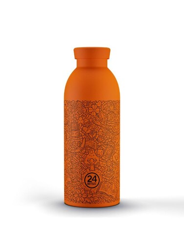 CLIMA FRA! Bottle (500ml) Double Wall Insulated Stainless Steel Water Bottle Eco-Friendly, Washable, Reusable BPA-Free  Hot &amp; Cold, Portable, Zero Leak for Home, Office, Gym, Travel - Orange