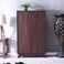 Jazz 2 Door Shoe Cabinet - Walnut - 21 Pairs