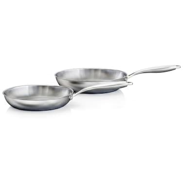 Prestige Tri Ply Stainless Steel Set, Fry Pan,20cm &amp; 24cm, 2 PCS