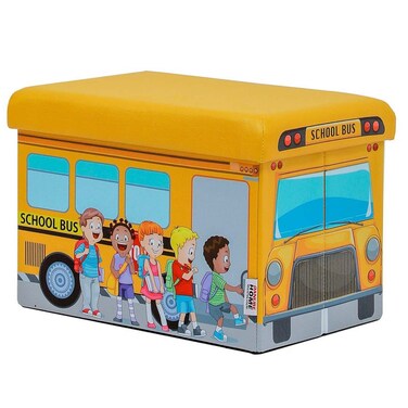 سكول باص بوف تخزين قابل للطي 48×32×31.5 سم - أصفر