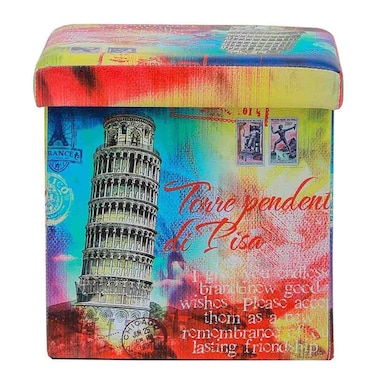 تاور بوف تخزين قابل للطي 38×38×37.5 سم - أحمر/أزرق