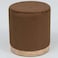 Curdo Round Ottoman- Brown