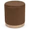 Curdo Round Ottoman- Brown