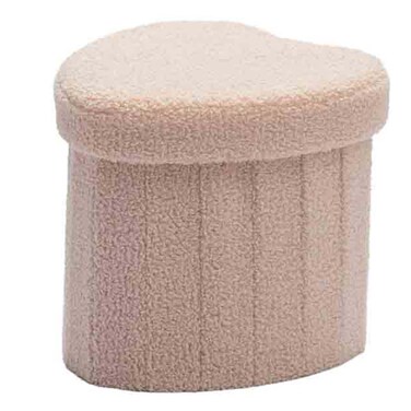 بوف على شكل قلب - وردي