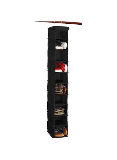 Simple Houseware 10 Shelves Closet Hanging Shoe Organizer, Black