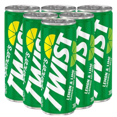 Spencers Twist Lemon &amp; Lime Flavoured Soft Drink 300ml, Pack of 6