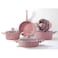 Alfa Swiss Granite Cookware Set 9pc, Rose