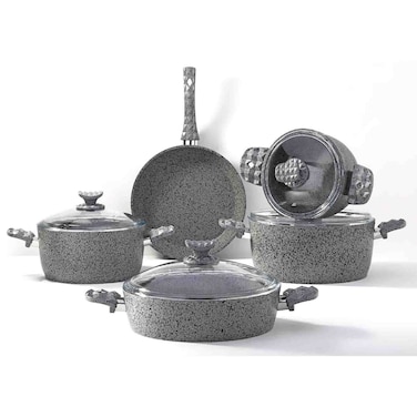 Alfa Swiss Granite Cookware Set, 9pc